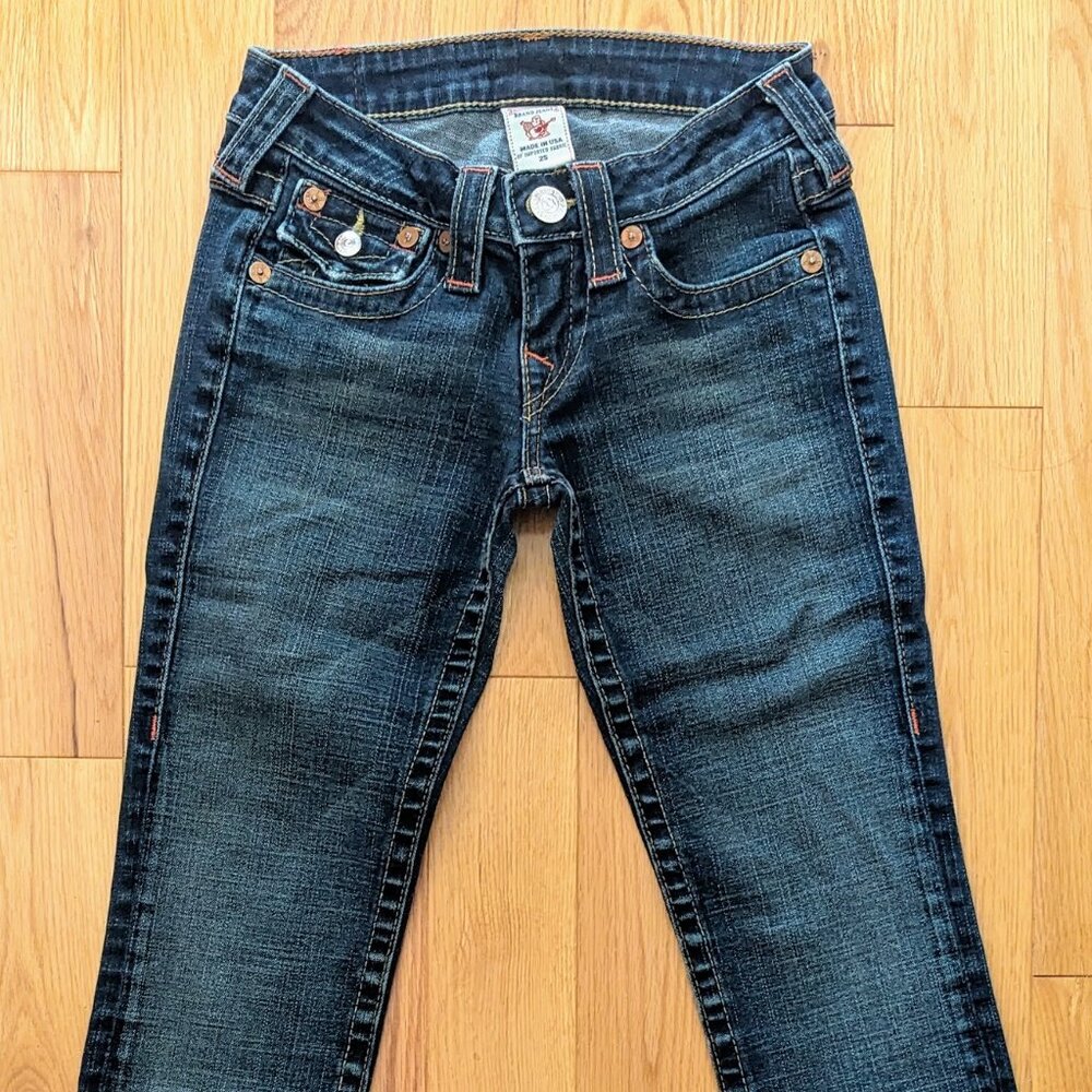 True Religion Jeans - Billy Low-Rise Flap Pocket Straight Leg - Size 25 - Petite